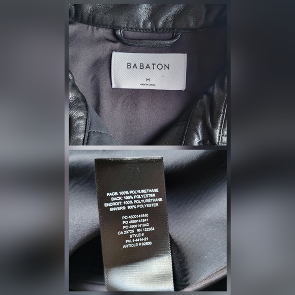 Aritzia Babaton Frances Button Up Faux Leather Short Sleeve Oversize Jacket - Picture 7 of 10